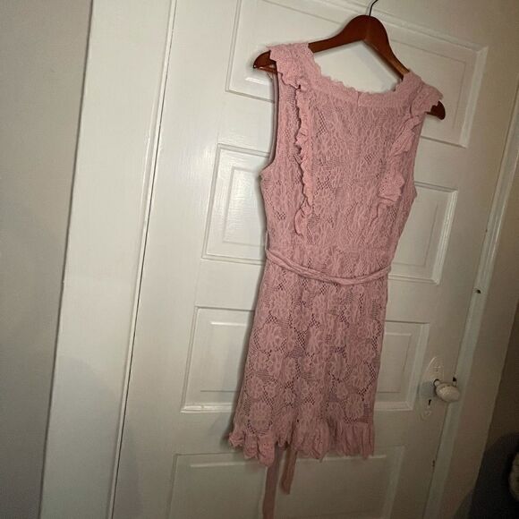 entro Blush Lace Sleeveless Summer Dress - Picture 10 of 14
